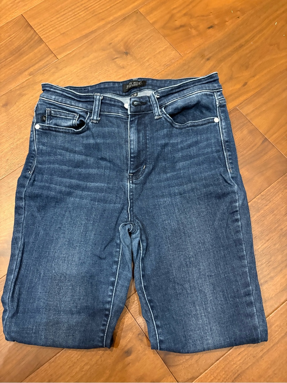 Judy Blue Dark Blue Stretch Mid-Rise Jeggings